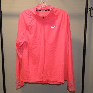 Girls Nike Neon Pink Longsleeve Hooded Dri-Fit XL
